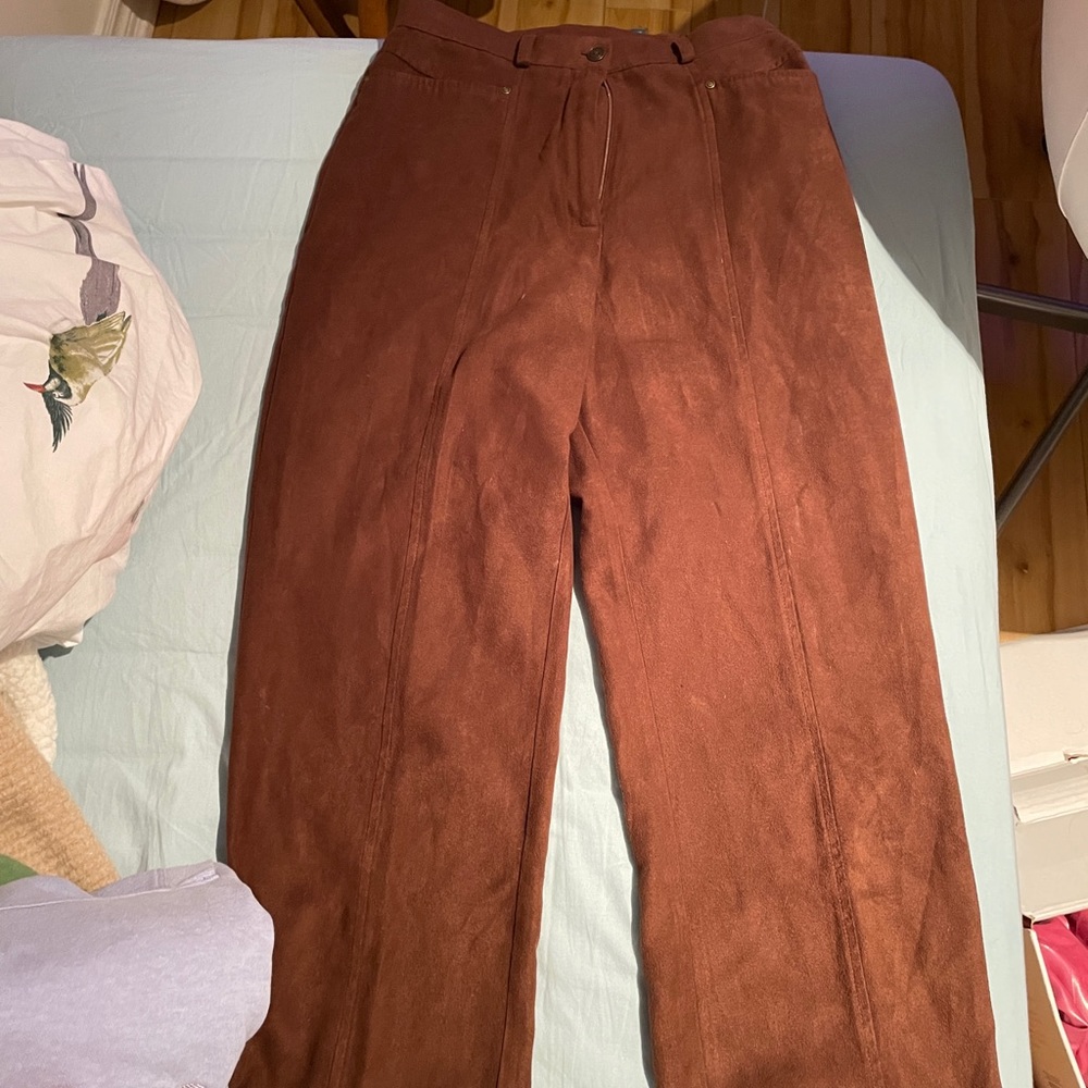 Thrifted wide leg brown pants